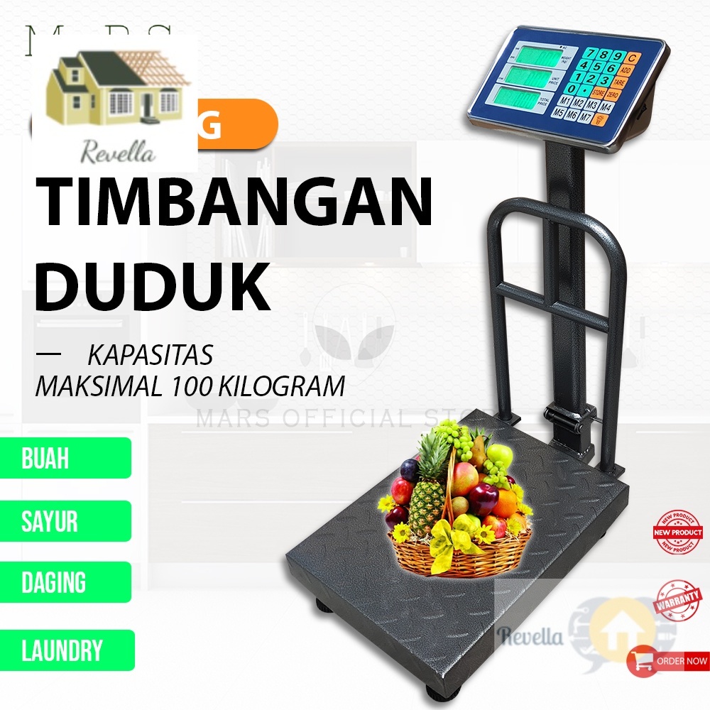 Jual Timbangan Duduk Digital TCS 100 Kg Elektronik Pagar Lipat Display