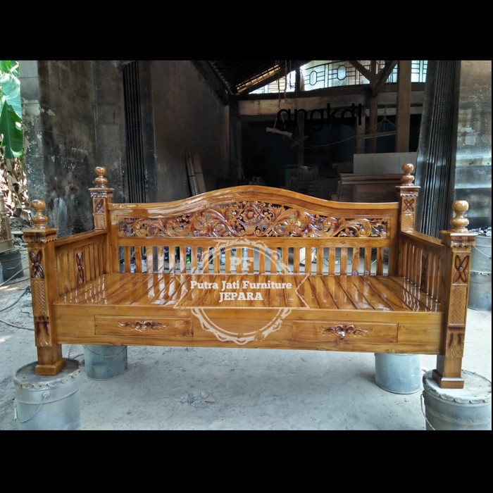 Jual Daybed Bale Bale Rahwana Jati Bangku Kursi Risban Ukir Free