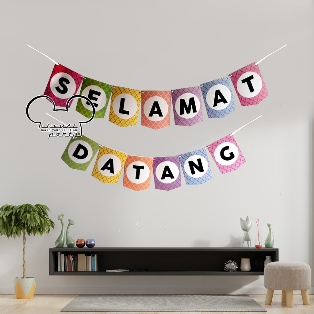 Jual Banner Selamat Datang Bunting Flag Selamat Datang Party Flag