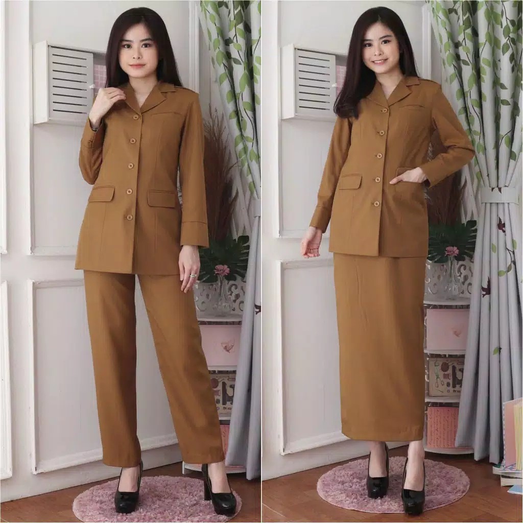 Jual B V Blazer Pns Asn Seragam Pns Pemda Baju Dinas Setelan Jas Pdh