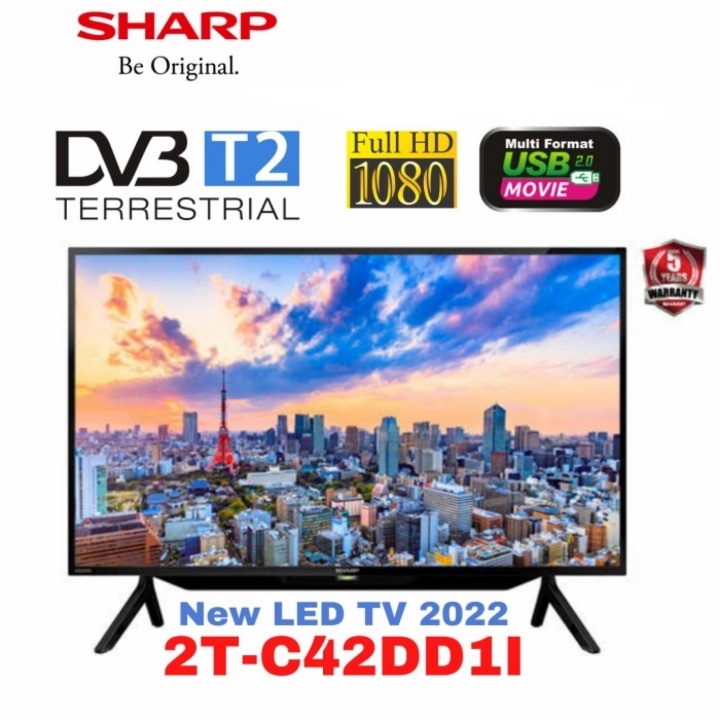 Jual SHARP LED Digital TV 42 Inch Full HD DVB T2 LED TV 2T C42DD1I