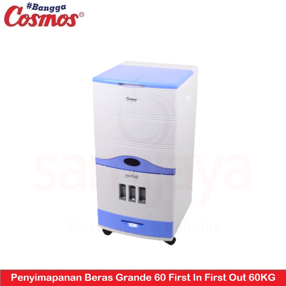 Jual RICE BOX TEMPAT PENYIMPANAN BERAS COSMOS GRANDE 60 FIFO 60 60KG