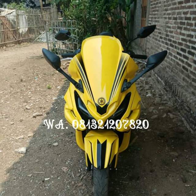 Jual Paket Full Set Body Bodi Kap Predator Yamaha Aerox Grafist Kuning