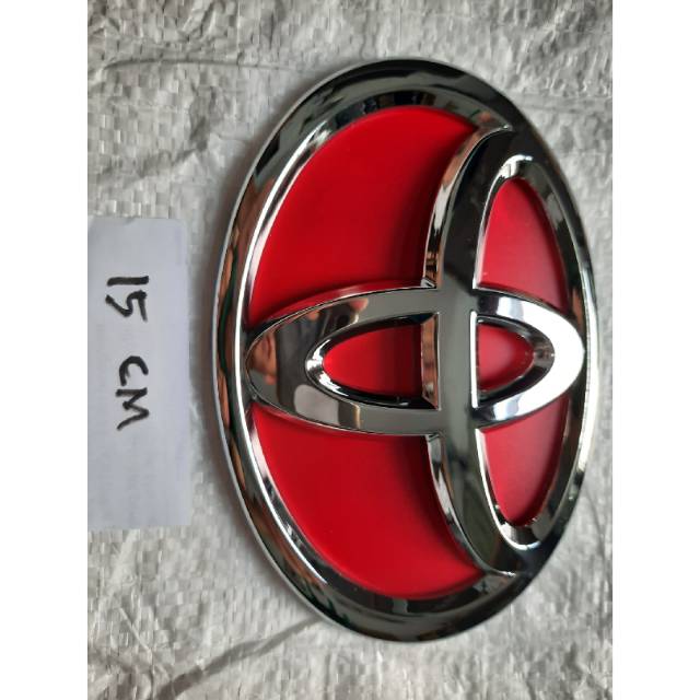 Jual Logo Grill Chrome Merah Toyota 15cm Calya Shopee Indonesia