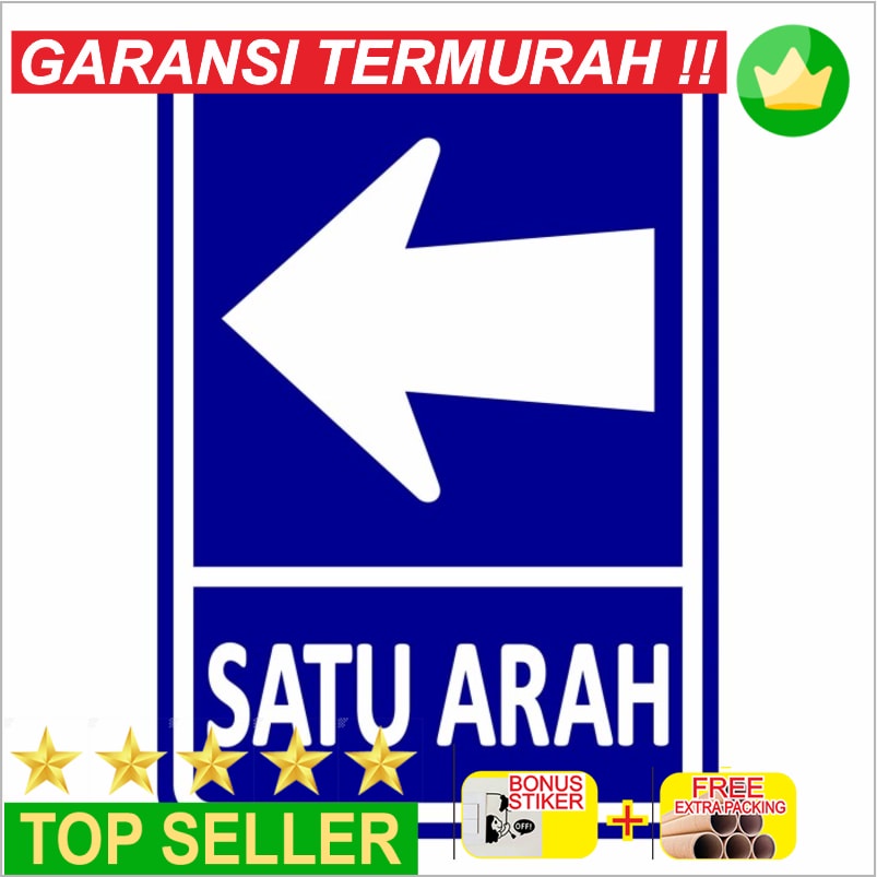 Jual Grosir Rambu Petunjuk Arah Satu Arah Cm X Cm One Way Plat