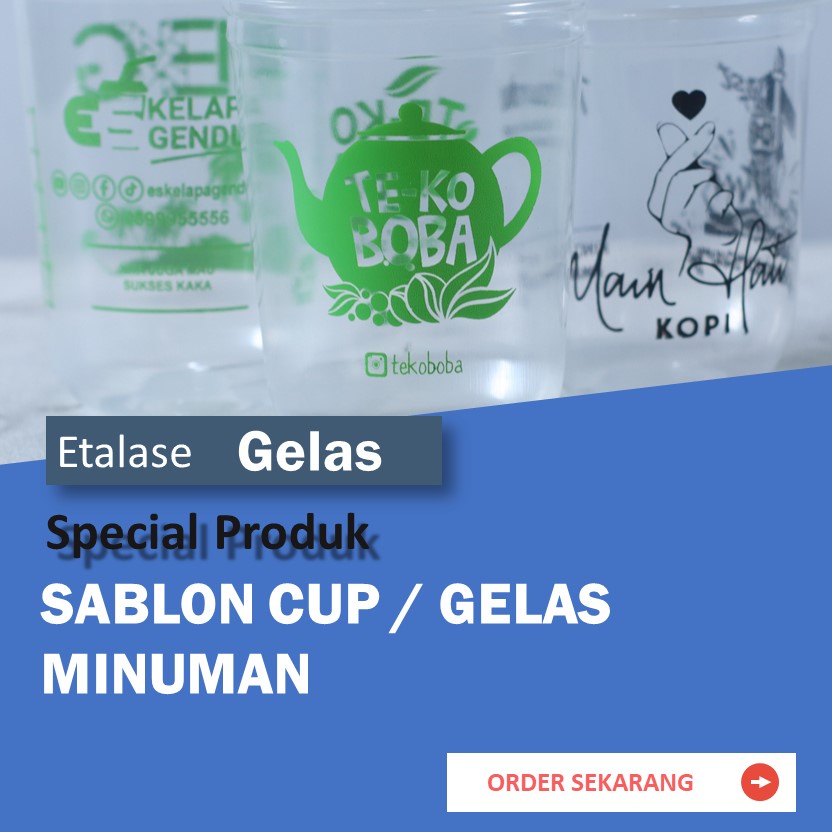 Jual Sablon Cup Gelas Plastik Oval Datar Oz Oz Oz Oz Oz