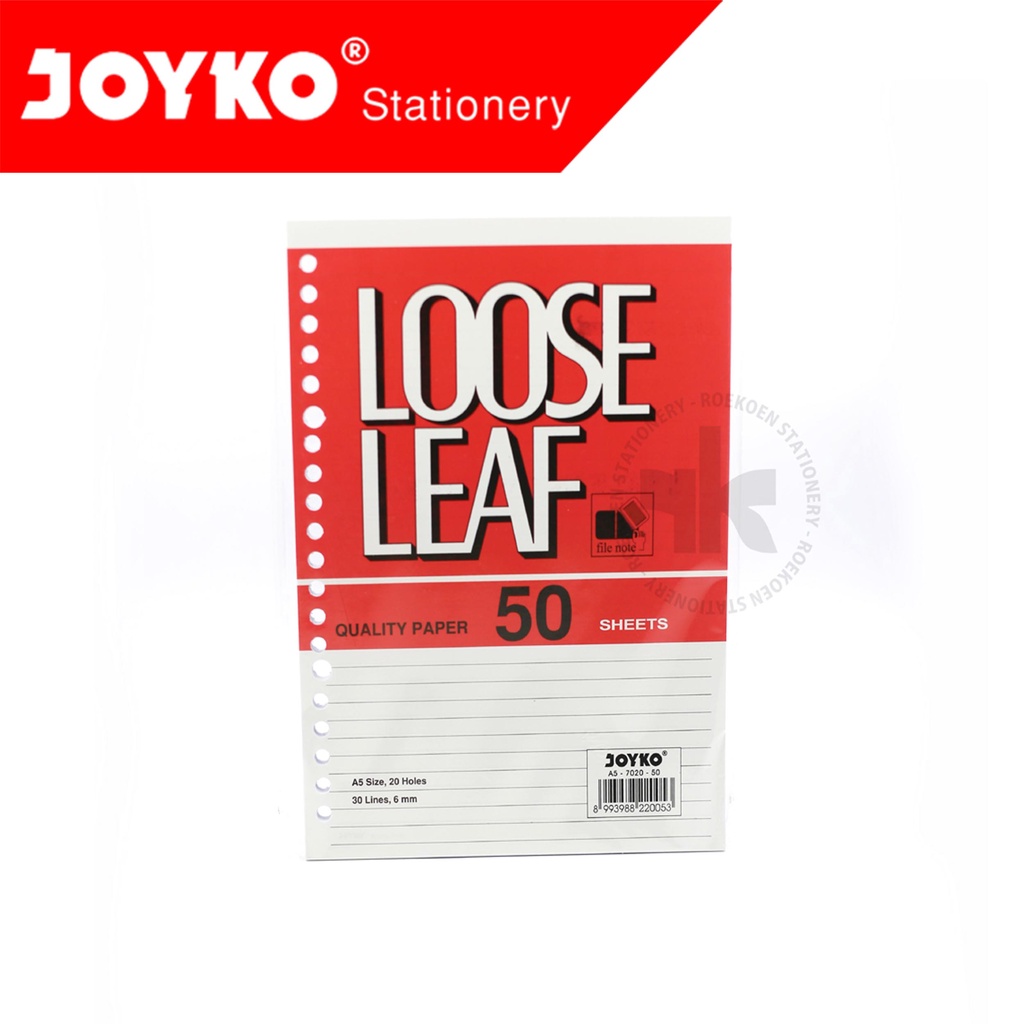 Jual Joyko Loose Leaf A5 Garis V50 Shopee Indonesia