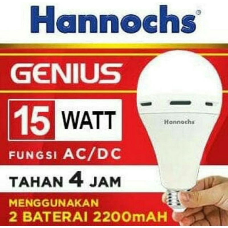 Jual Lampu Emergency Hannoch Genius Ac Dc Lampu Pintar Hannoch