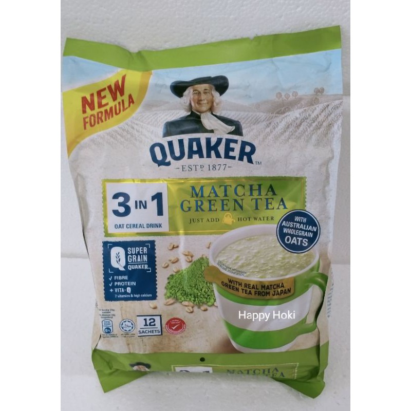 Jual Quaker Oatmeal In Matcha Green Tea Malaysia Shopee Indonesia