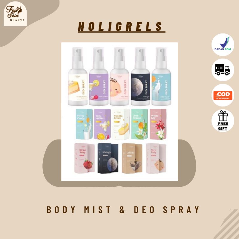 Jual Ready Holigrels Body Mist Deo Spray Perfume Shimmer Ml