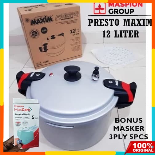 Jual Panci Presto Maxim Liter Pressure Cooker Maspion Original