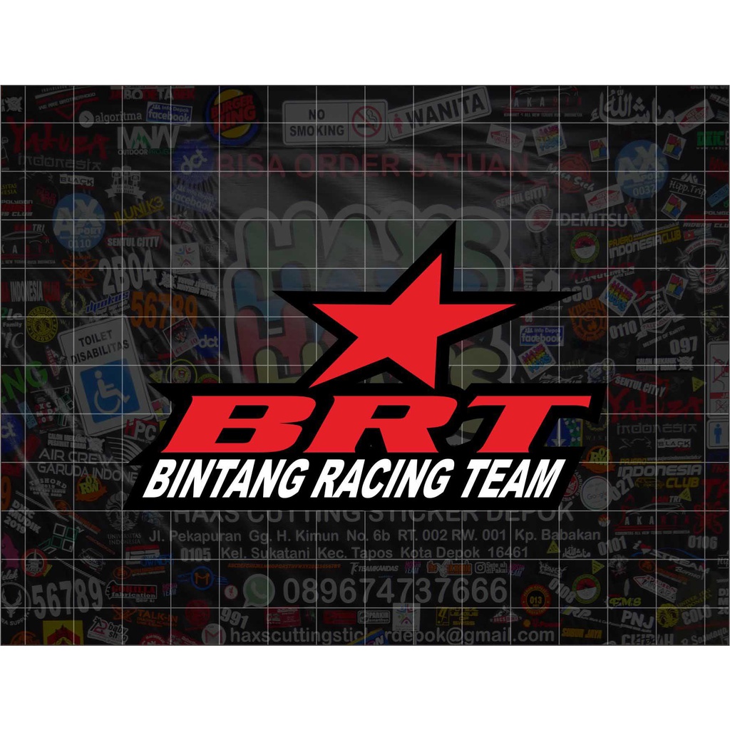 Jual Cutting Sticker BRT Bintang Racing Team Ukuran 10 Cm Shopee