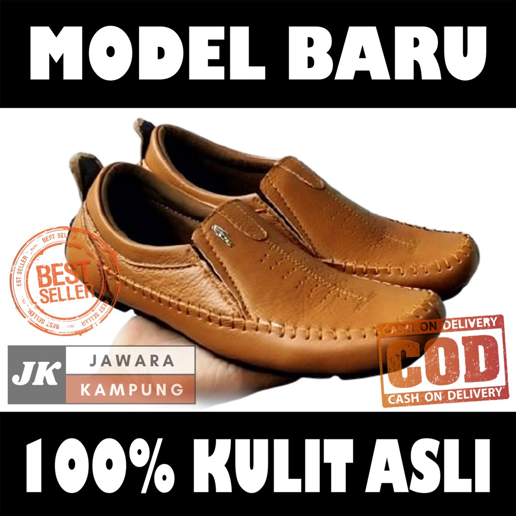 Jual Sepatu Pansus Pria Model Samak Kulit Asli Mocasin Slip On Pria