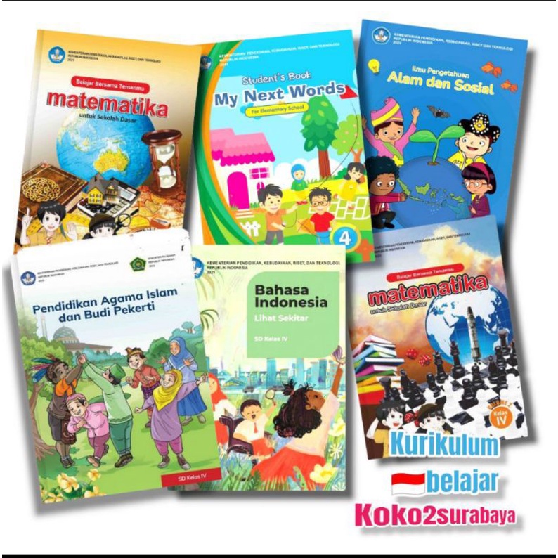 Jual BUKU PAKET SD KELAS 4 KURIKULUM MERDEKA SEKOLAH PENGGERAK Shopee