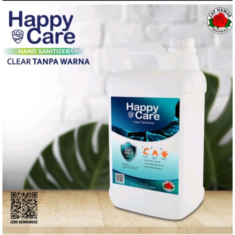 Jual Happy Care Antiseptic Liter Hand Sanitizer Cair Refill Izin