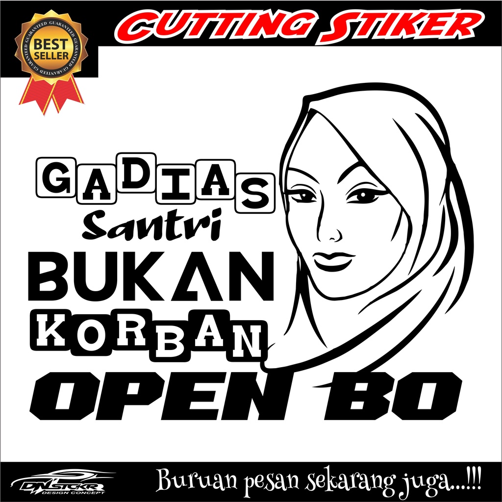 Jual OPEN BOCutting Stiker Hijab Cutting Stiker Stiker Kata Kata