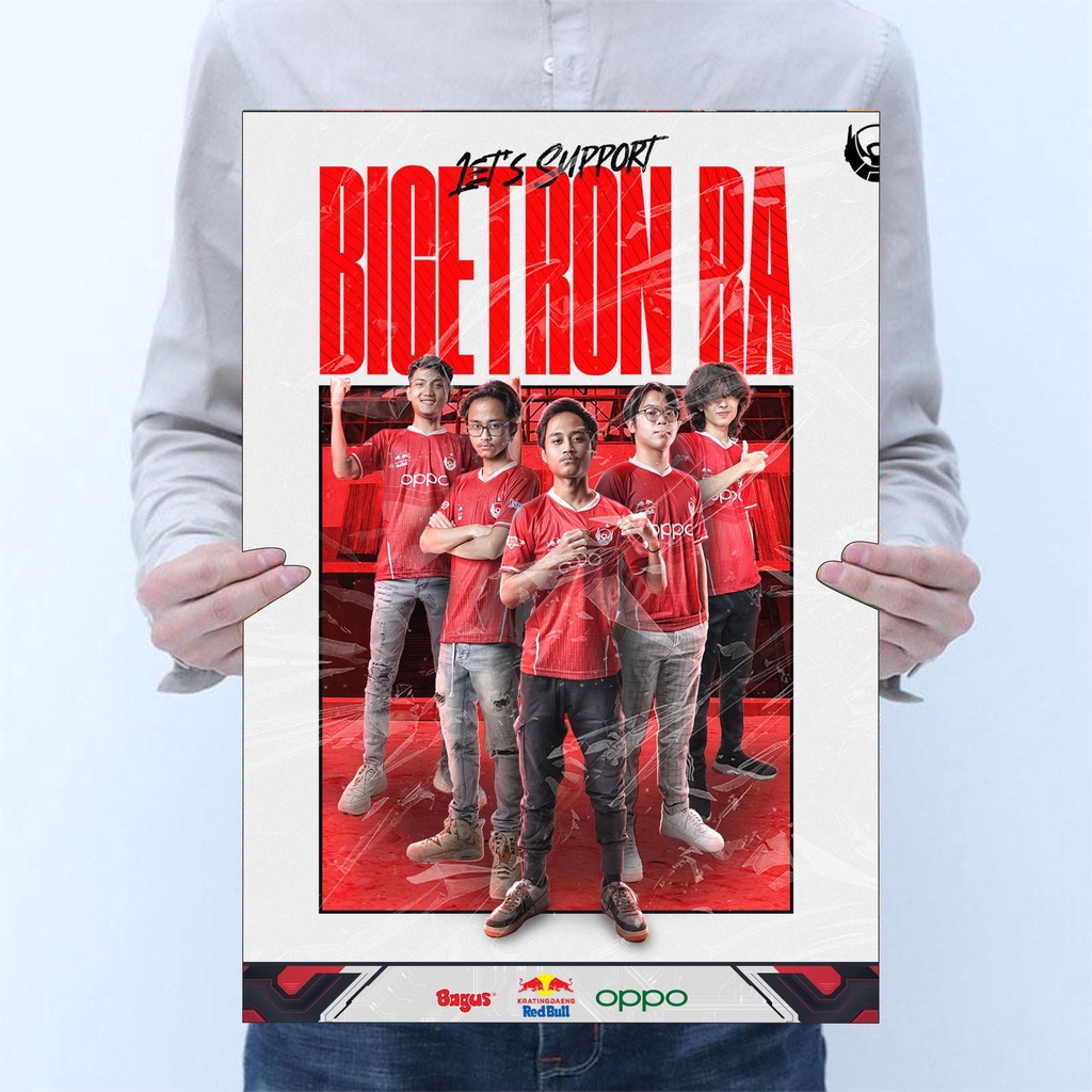 Jual Poster Btr Poster Bigetron Esport Poster Red Aliens Poster