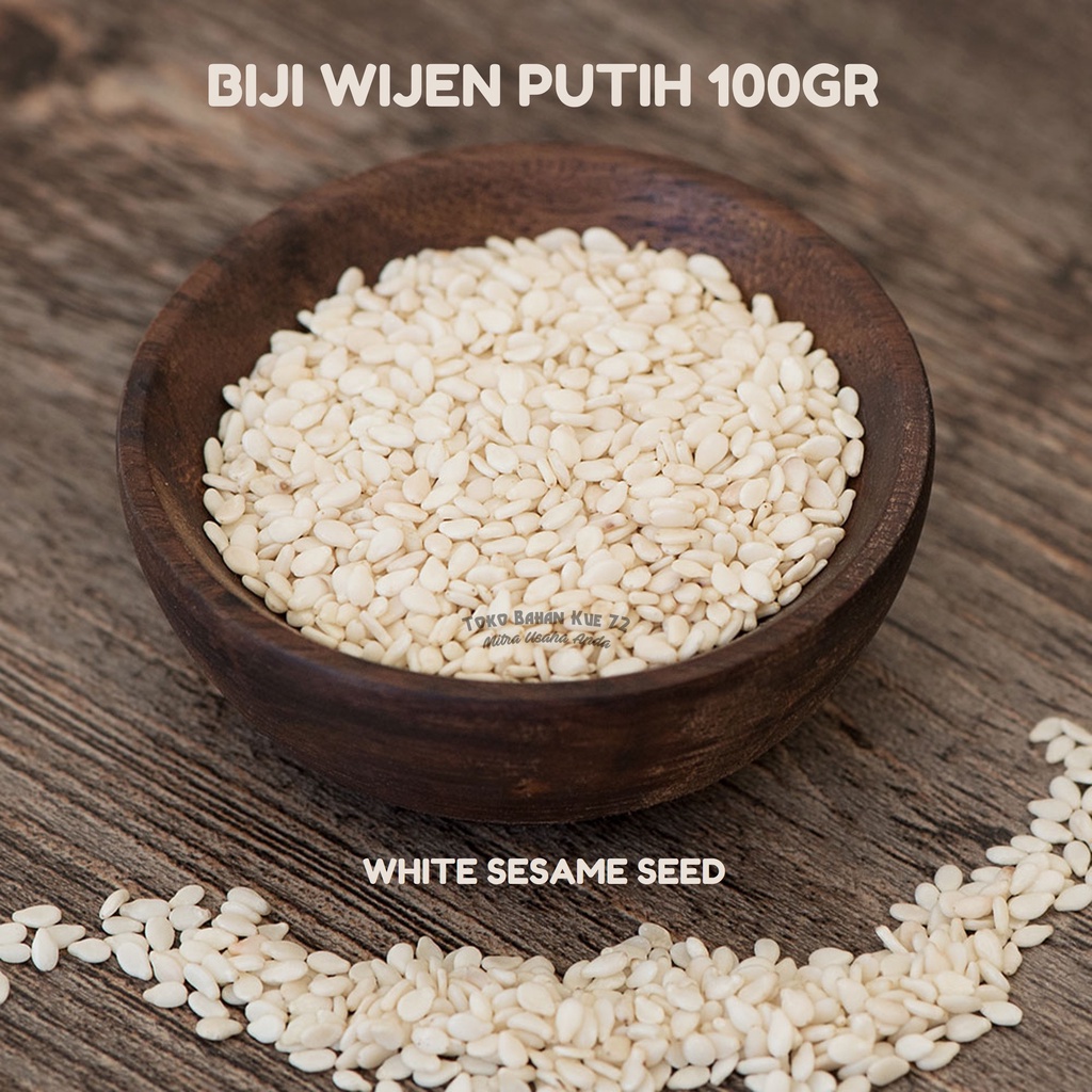 Jual Biji Wijen Putih 100gr White Sesame Seed Kualitas Premium Shopee