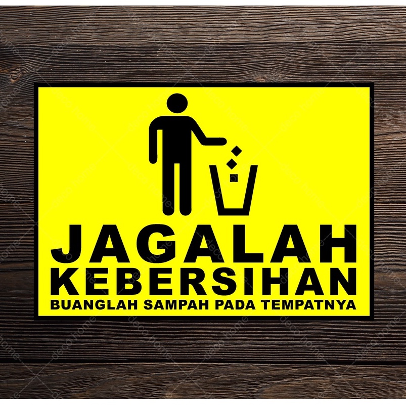 Jual Sticker Waterproof Jagalah Kebersihan Buanglah Sampah Shopee