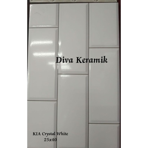 Jual Keramik Dinding KIA Crystal White 25x40 Shopee Indonesia