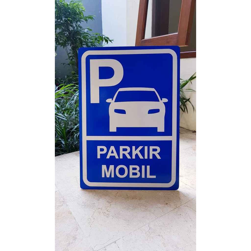 Jual Rambu Parkir Mobil Plat Aluminium Reflektif X Cm Shopee