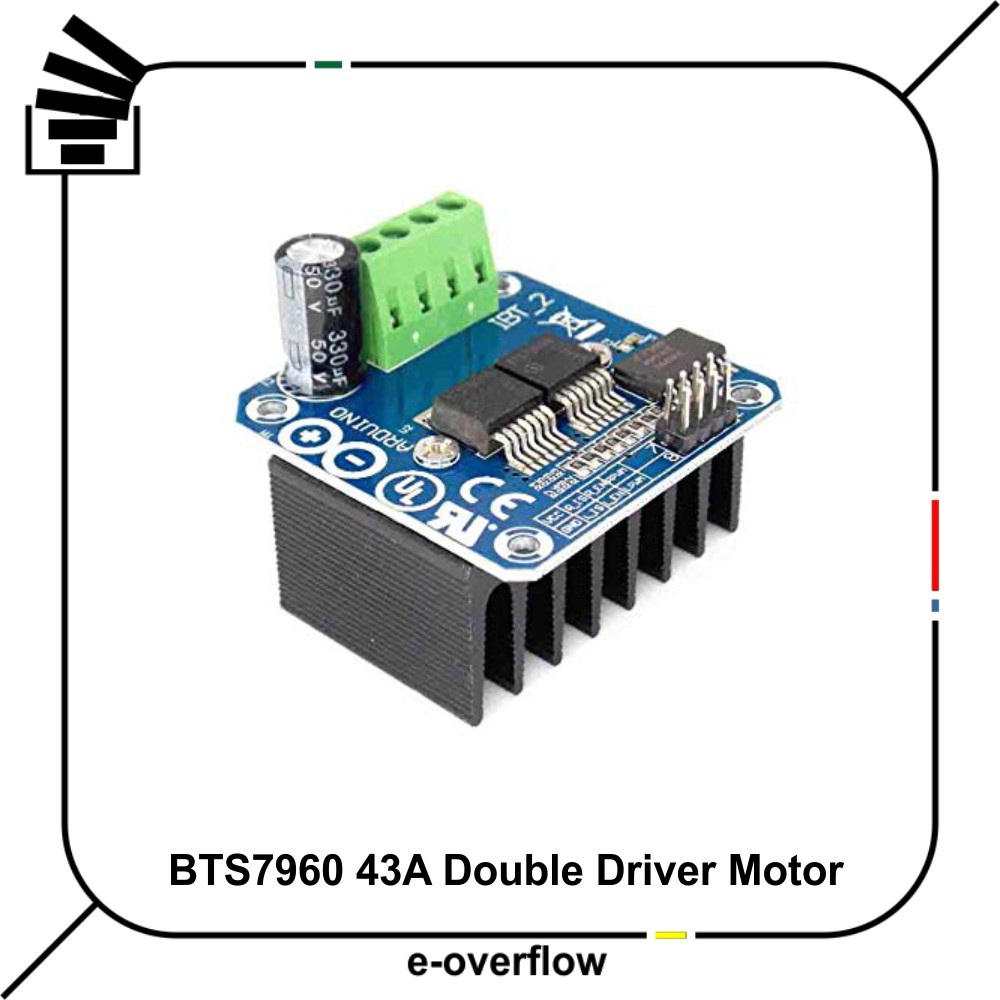 Jual Double BTS7960 43A H Bridge High Current Power Motor Driver Module