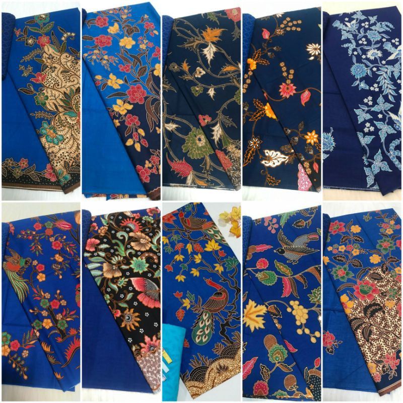 Jual Kain Batik Warna Biru Kain Batik Warna Navy Kain Batik Unggul