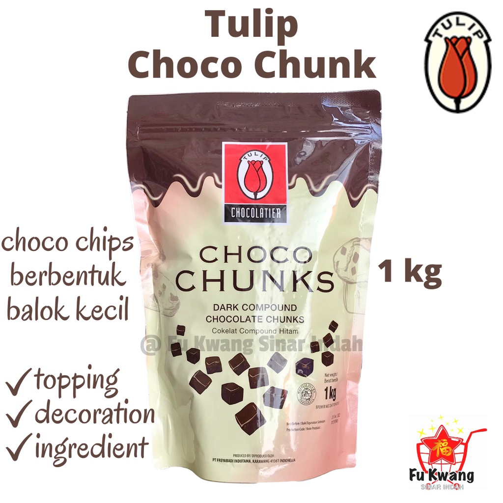 Jual Tulip Dark Compound Choco Chocolate Chunks Chunk Kg Shopee