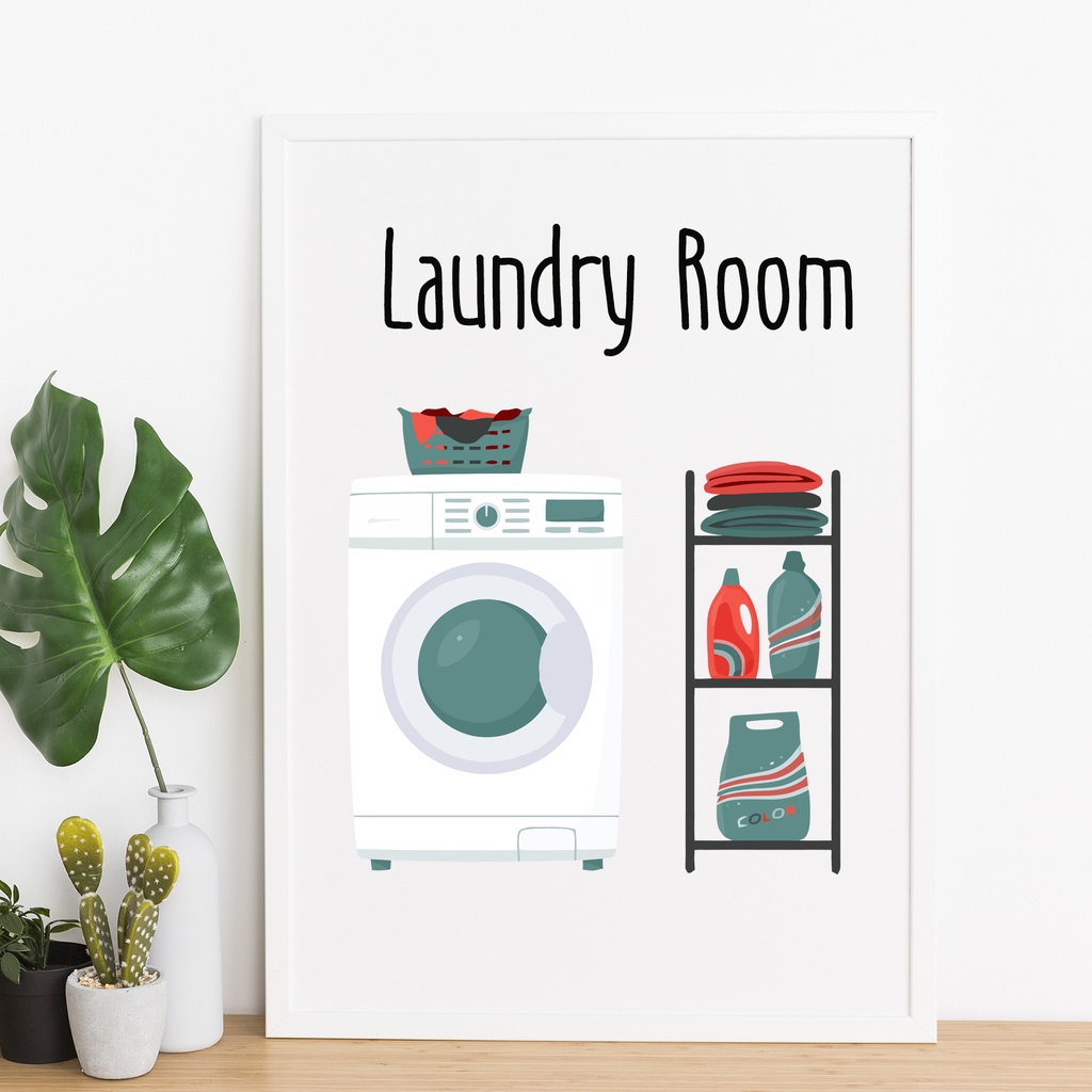 Jual Hiasan Dinding Wall Decor Laundry Room Sign Minimalis Ukuran X