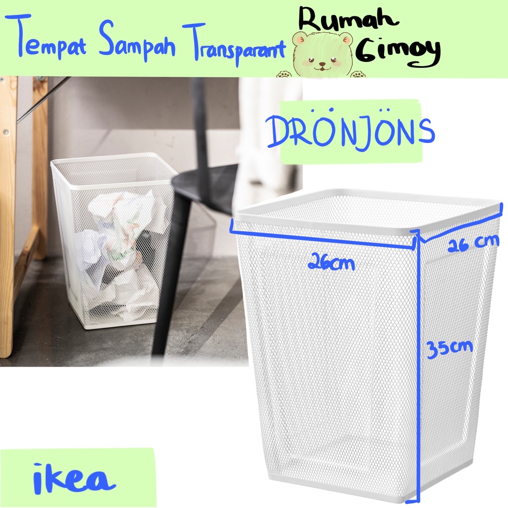 Jual Tempat Sampah Keranjang Sampah Transparan Minimalis Aesthetic