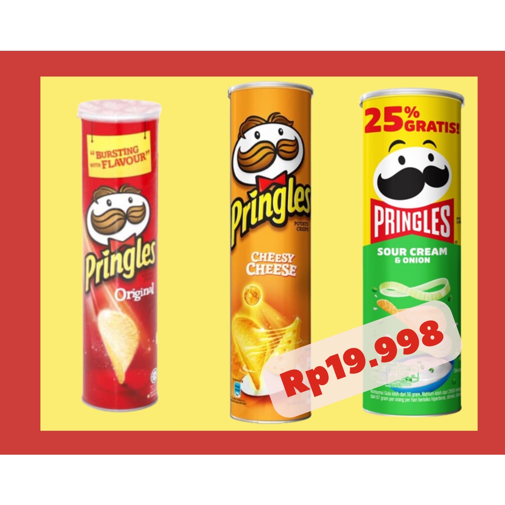 Jual PRINGLES ORIGINAL SOUR CREAM CHEESY CHEESE MURAH Shopee Indonesia