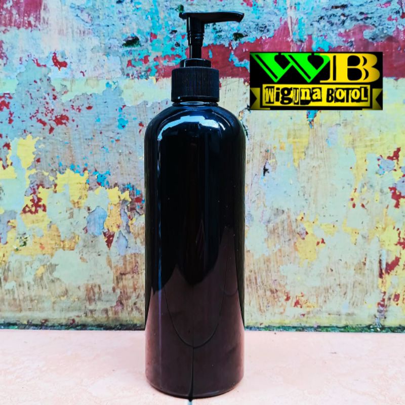 Jual Botol Pump Ml Hitam Model Tinggi Botol Pet Ml Hitam Model