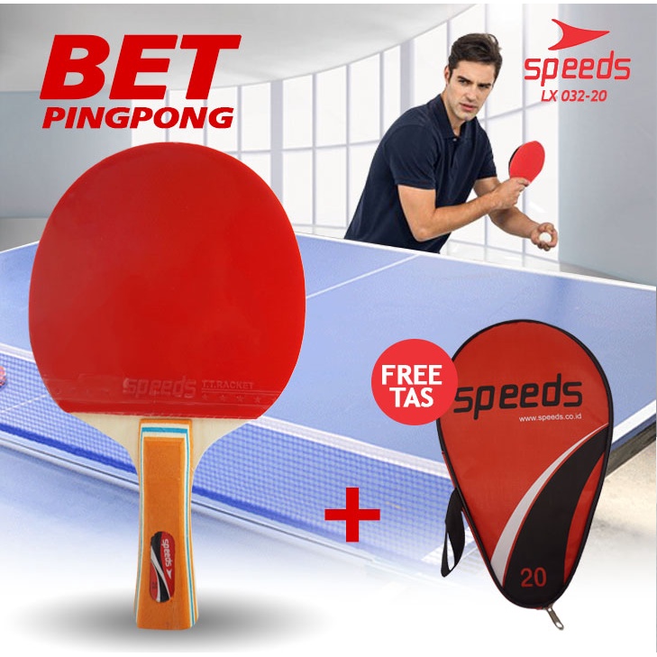 Jual SPEEDS Bet Tenis Meja Pingpong Rubber Karet Pegangan Kayu Premium