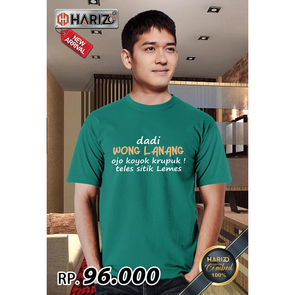 Jual Kaos Kata Lucu Jawa Cotton Combed S Anti Bakteri Wong Lanang