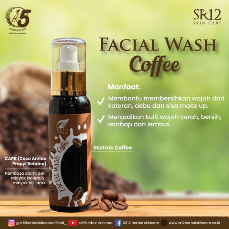 Jual FACIAL WASH COFFEE SR12 SABUN MUKA COFFEE SABUN WAJAH COFFEE