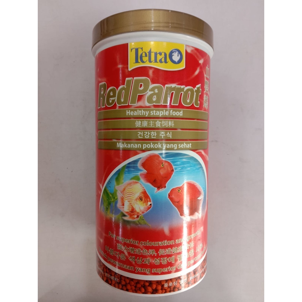 Jual TETRA REDPARROT HEALTHY STAPLE FOOD FLOATING MINI PELLETS 320GR