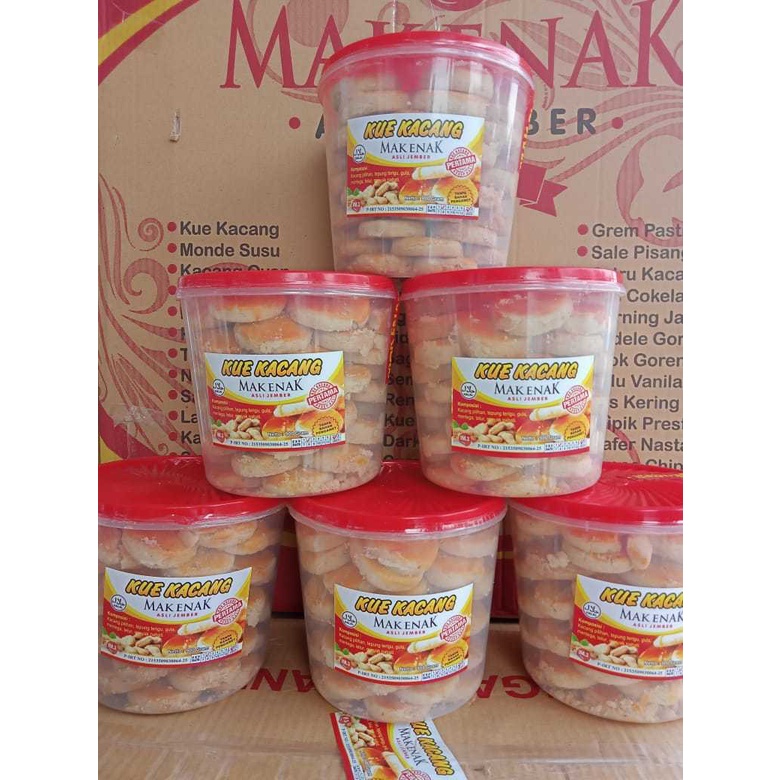 Jual Mak Enak Kue Kacang Asli Jember Toples Gr Shopee Indonesia