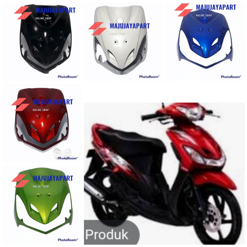 Jual Panel Tameng Dada Depan Yamaha Mio New Smile Hitam Hijau Biru