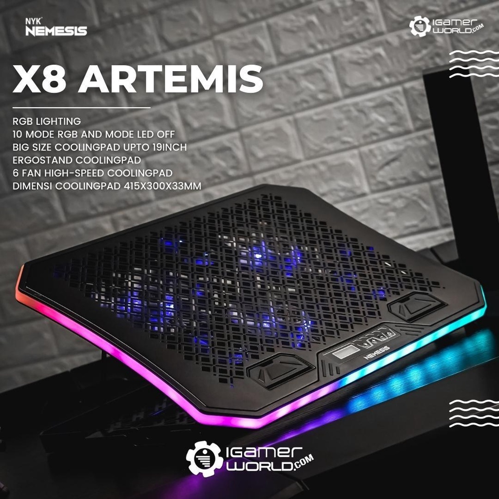 Jual NYK X8 ARTEMIS Big Size Cooling Pad Coolingpad Laptop Shopee