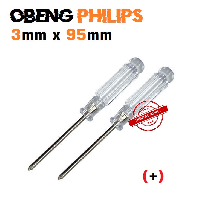 Jual Obeng Philips Crystal Screwdriver Mini Plus Kembang Min 3 Mm X