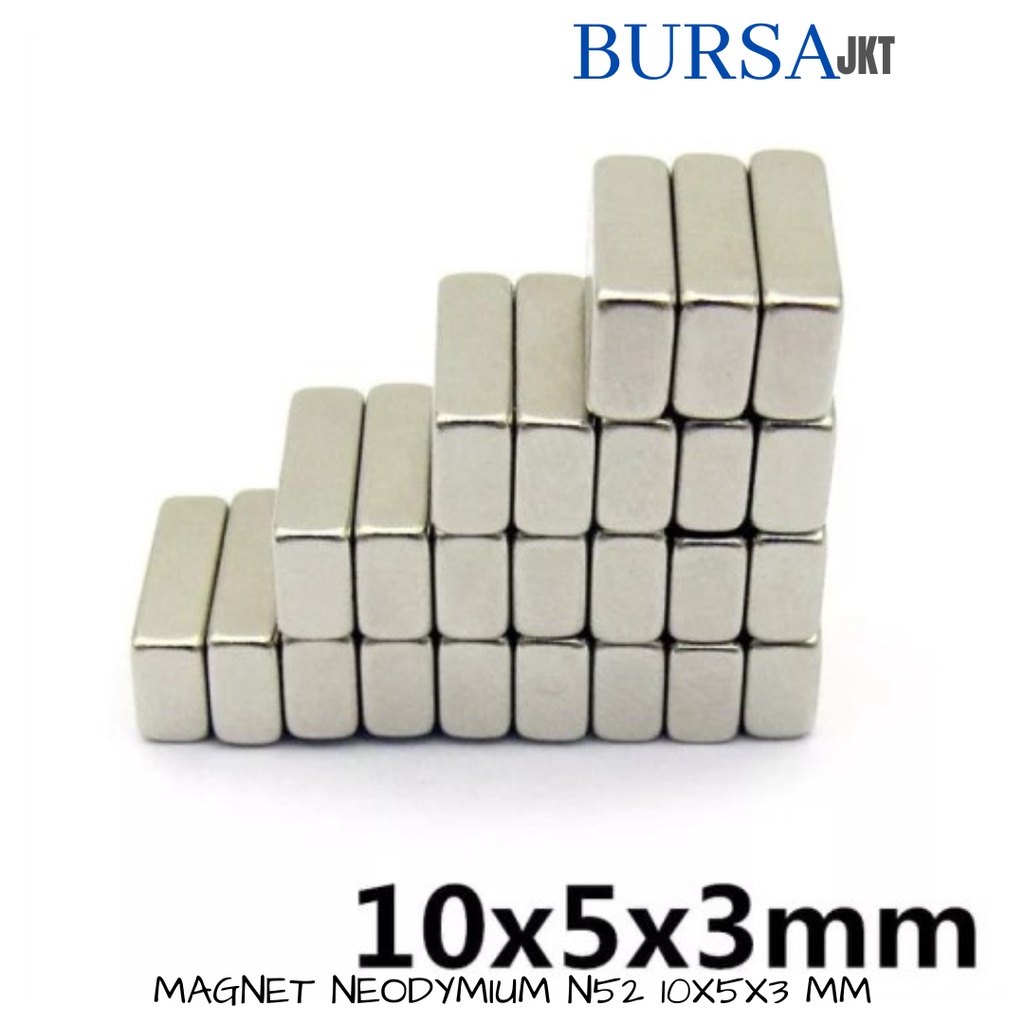 Jual Strong Magnet Super Kuat N Ndfeb Square Bar Batang X X Mm