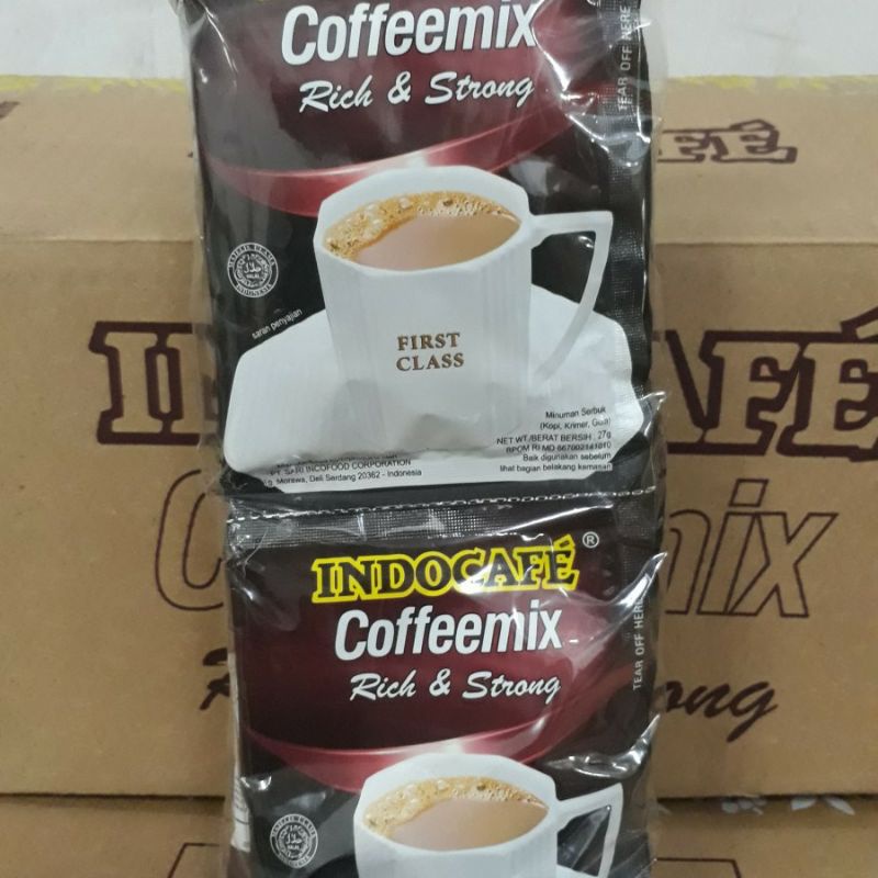 Jual Indocafe Coffe Mix Rich Strong Isi 10 Sachet X 27g Shopee