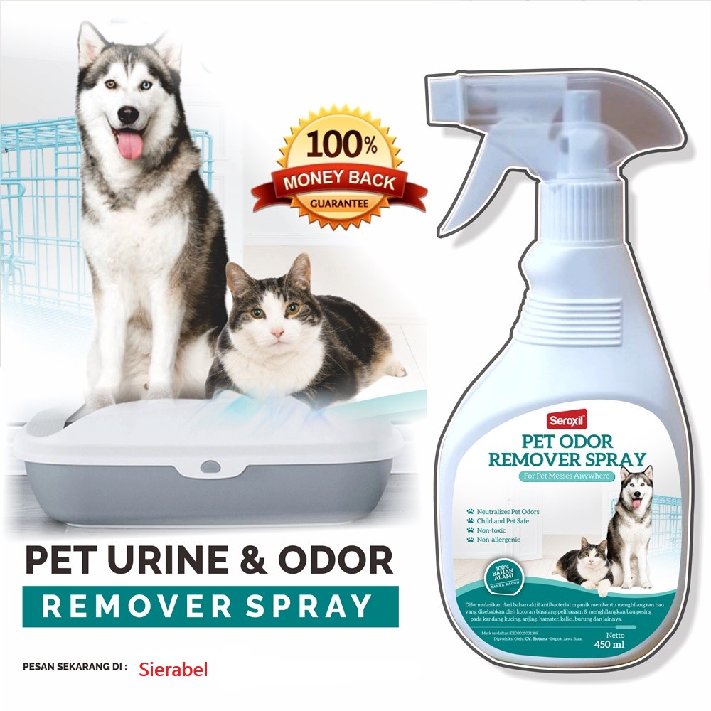 Jual Seroxil Penghilang Bau Kandang Pesing Pipis Kotoran Kucing Anjing