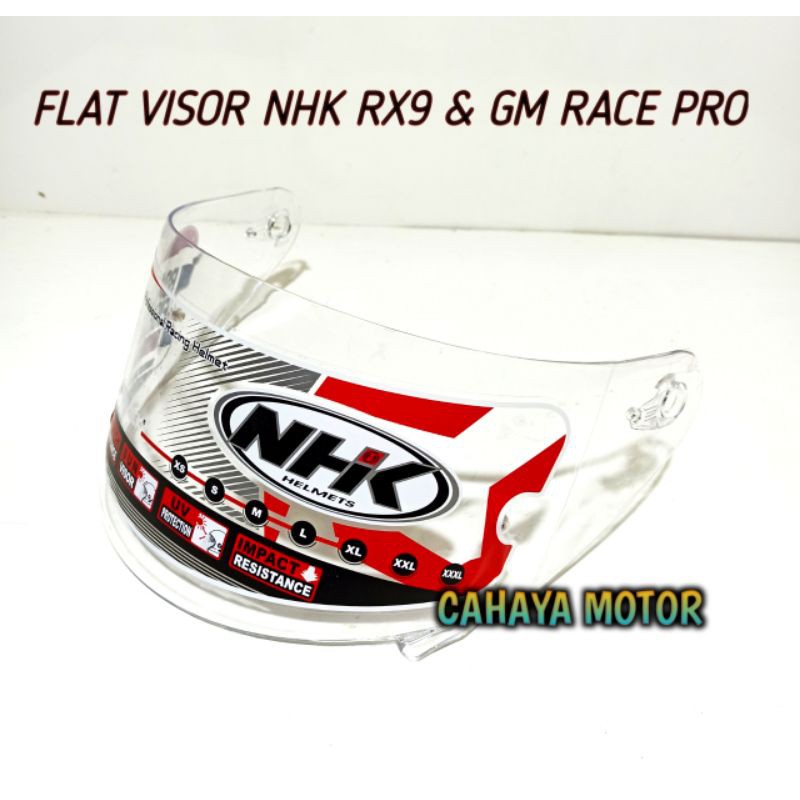 Jual KACA HELM FLAT VISOR NHK RX9 ORIGINAL GM RACE PRO Shopee Indonesia