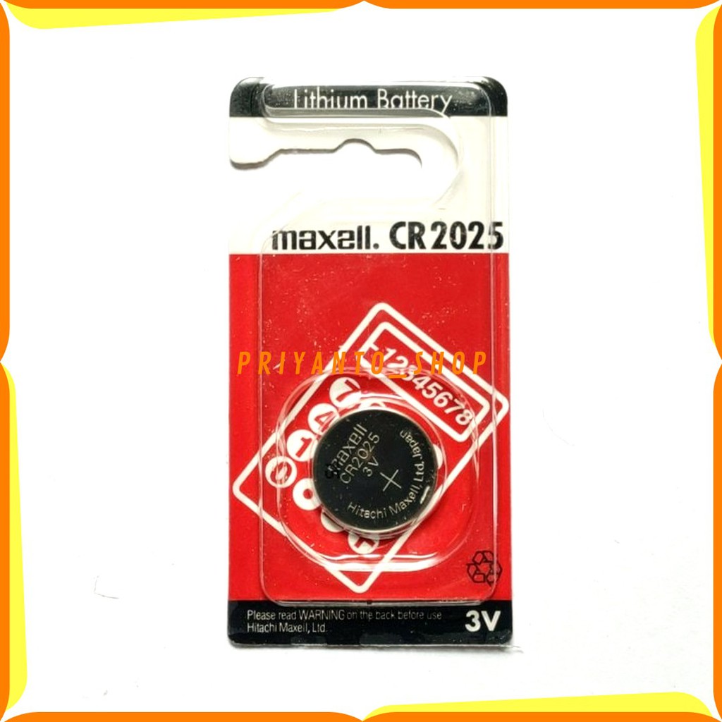 Jual BATTERY BATREI MAXEL CR 2025 CR2025 LITHIUM 3V ORIGINAL Shopee