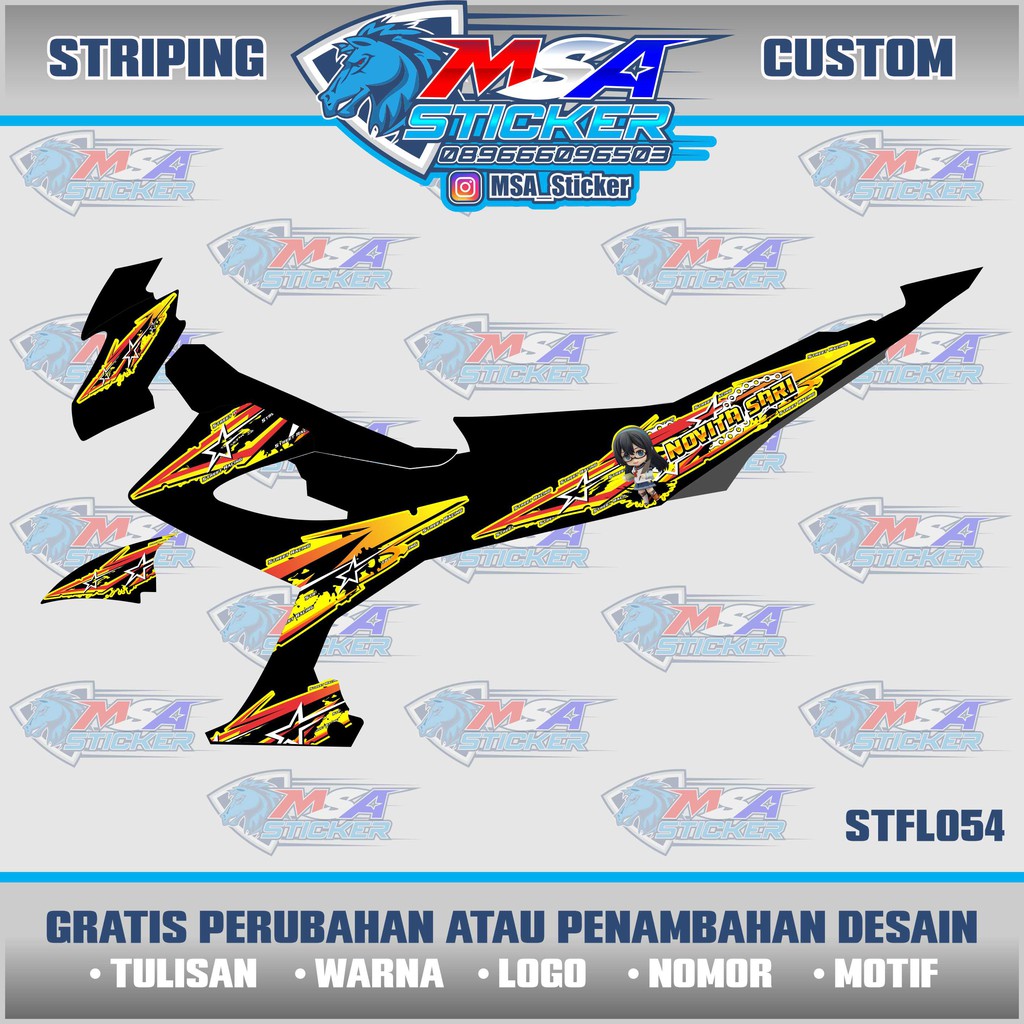 Jual STRIPING CUSTOM SUKA SUKA SATRIA F FACELIFT STICKER VARIASI