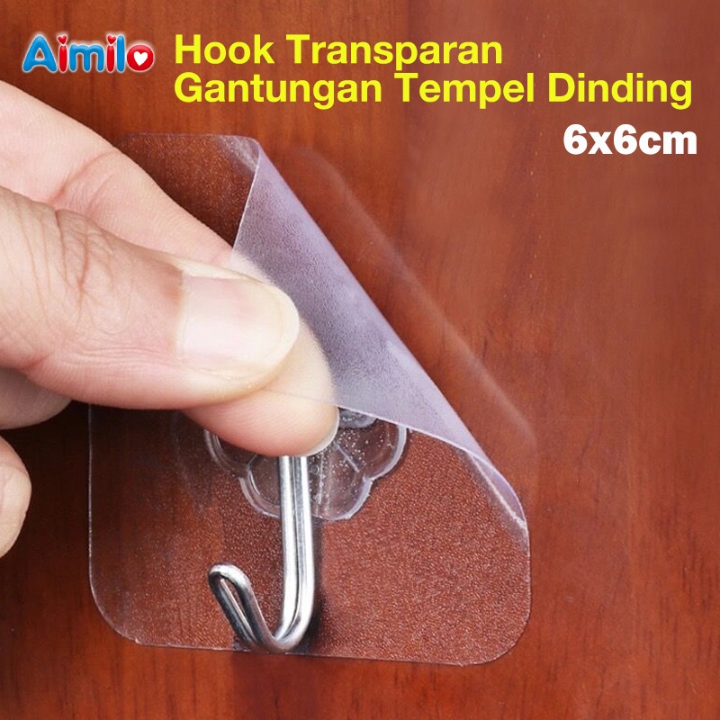 Jual Aimilo Hook Transparan Gantungan Tempel Dinding Gantungan