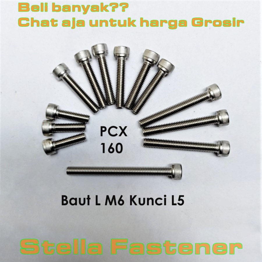 Jual Baut Blok CVT Honda PCX 160 K1Z Tahun 2021 Bahan L5 Stainless