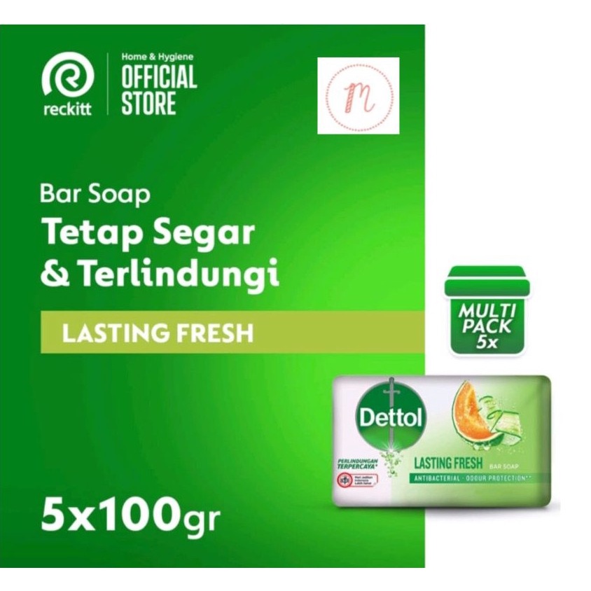 Jual Dettol Sabun Batang Lasting Fresh 100 Gr Isi 5pcs Shopee Indonesia