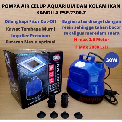 Jual Pompa Air Celup Aquarium Dan Kolam Ikan KANDILA PSP 2300 Z